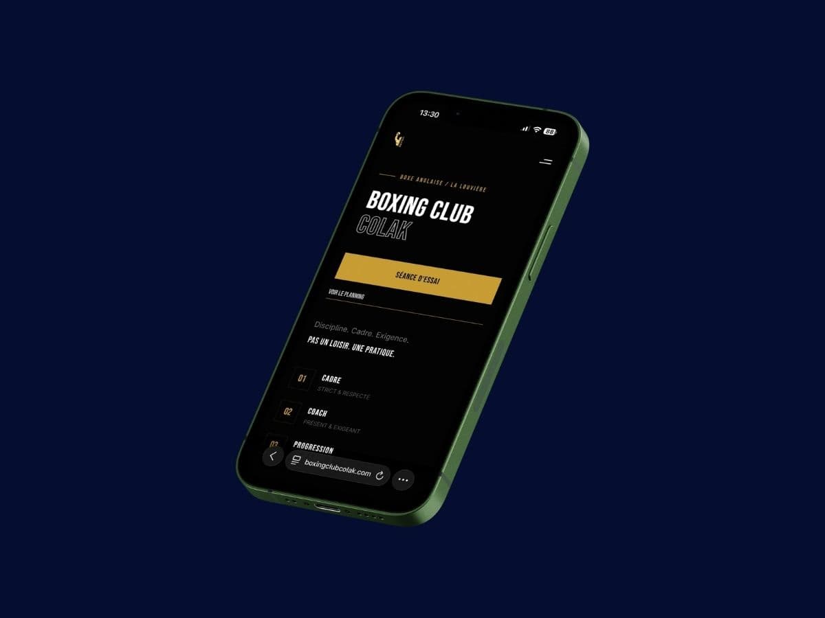 Boxing Club Colak - Création site internet salle de sport à La Louvière